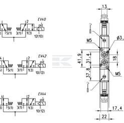 Válv. solenoide doble 3/2vías