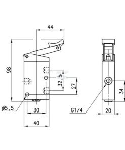 Selector 3/2 circuitos