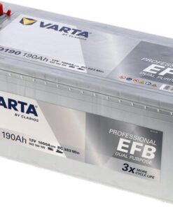 Batería, 12V 190Ah 1050A, LED190 VARTA Professional Dual Purpose EFB