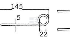 Diente de pick-up  145 x 62 x 5 adaptable a Krone