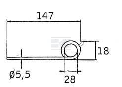 Diente de pick-up  147x72x5,5
