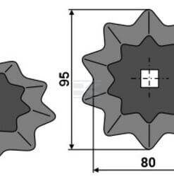 Disco de corte Ø95 x 5 mm con capa de carburo de tungsteno