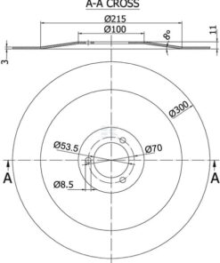 Disco plano 300x3,0mm