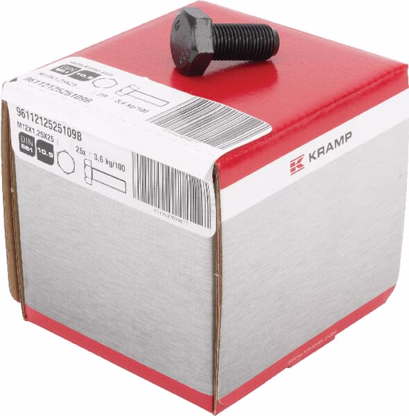 Tornillo hexagonal DIN 961 M12 x 25 10.9 Kramp 2 Tornillo hexagonal DIN 961 M12 x 25 10.9 Kramp