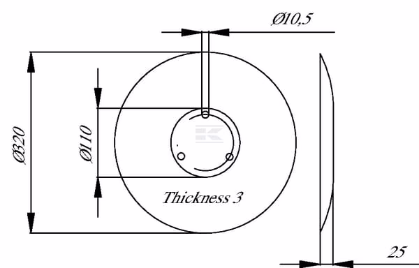 Disco de reja 320x3 mm 5 Disco de arado