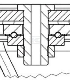 Rueda industrial giratoria en poliuretano: Ø125 x 50 mm, placa soporte con freno: 135 x 110 mm. Capacidad: 550 kg, Tente