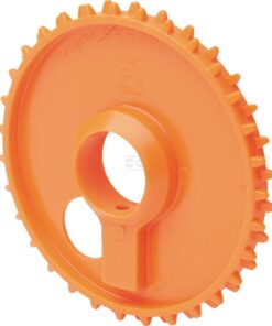 Rueda de siembra pequeña plástico naranja