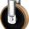 Rueda industrial fija en poliuretano: Ø250 x 50 mm, placa de soporte: 135 x 110 mm. Capacidad: 1200 kg, Tente