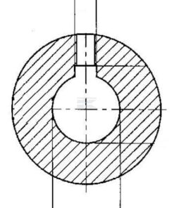 Bore Ø75, Keyway 20mm, 1 pcs 12mm Setscrew