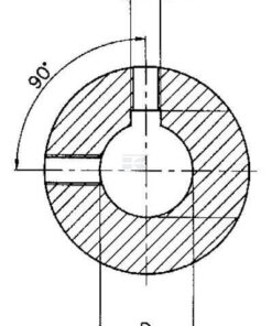 Bore Ø45, Keyway 14mm, 2 pcs 12mm Setscrews