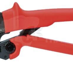 KNIPEX 97 52 19 Alicate para crimpar terminales también para trabajar a dos manos con fundas de plástico antideslizantes bruñido 250 mm
