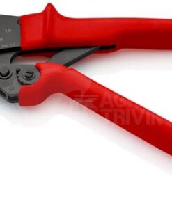 KNIPEX 97 52 19 Alicate para crimpar terminales también para trabajar a dos manos con fundas de plástico antideslizantes bruñido 250 mm