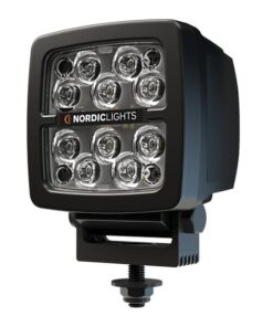 Work light LED, 42W, 400lm, square, 12/24V, blue, bolt on, Deutsch 2-pin, spot, 10 LED's, Scorpius 400 Blue by Nordic Lights