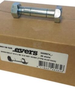 Shear bolt with nut (25x) M14x66 10.9 TYPE MUSTANG