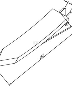 Punta cultivador 265x60x12mm