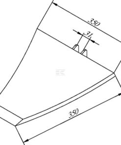 Culitivador punta carburo 350x350x20mm, 1 orificio