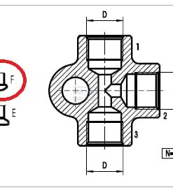 Adaptador M10 x 1 cone de vedação baixa (tipo F)