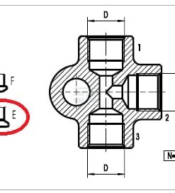 Adaptador M10 x 1 cone de vedação elevado (tipo F)