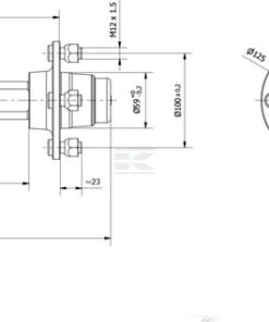Mangueta sin freno 40 x 200 mm (59/100/4)