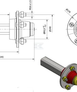 Mangueta sin freno 50 x 200 mm (93,5/140/5)
