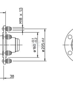 Mangueta sin freno 60 x 200 mm (160/205/6)