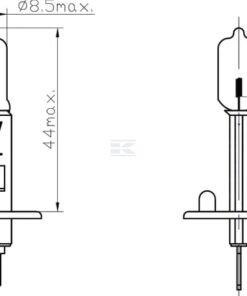 Bombilla Halógena H1 24V 70W P14.5s Kramp