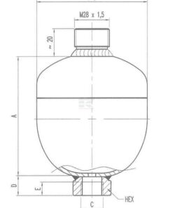 Acumulador 0,16 L 210/30 bar