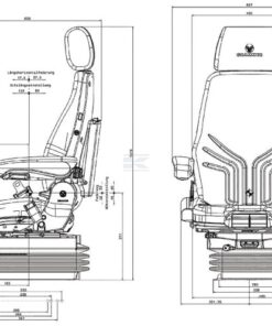 Asiento con suspensión neumática Actimo XL 12 V