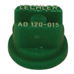 Tobera estándar, doble, chorro plano AD 120° 015 verde plástico Lechler