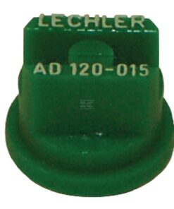 Tobera estándar, doble, chorro plano AD 120° 015 verde plástico Lechler