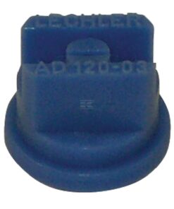 Tobera estándar, doble, chorro plano AD 120° 03 azul plástico Lechler