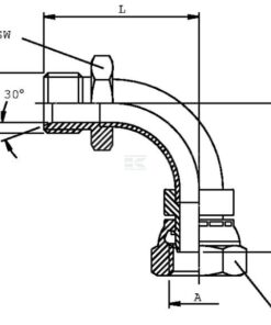 Curva roscada hembra/macho M18x1,5