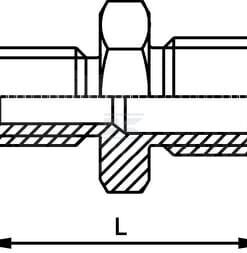 Adaptador recto BSP / métrico M-M 1/4