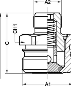 Acoplamiento sistema freno 1/2" BSP 6 Acoplamiento sistema freno 1/2