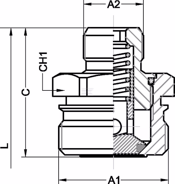 Acoplamiento sistema freno 1/2" BSP 3 Acoplamiento sistema freno 1/2" BSP