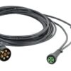 Cable con enchufe de 7 polos y 2 ramales de 0,20 m, con conectores bayoneta de 5 pines 5 Cable con enchufe de 7 polos y 2 ramales de 0,20 m, con conectores bayoneta de 5 pines