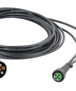 Cable con enchufe de 7 polos y 2 ramales de 0,20 m, con conectores bayoneta de 5 pines