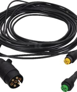 Cable de 7,5 m con enchufe de 7 polos y 2 ramales de 0,20 m, con conectores bayoneta de 5 pines