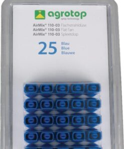 Tobera anti-deriva, venturi, simple chorro plano AM 110° 03 azul plástico Agrotop