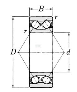 Rodamiento de bolas con contacto angular 30 x 62 x 23,8 mm, gopart