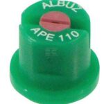 Tobera estándar, doble, chorro plano APE 110° 04 verde cerámica Albuz
