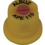 Tobera estándar, doble, chorro plano APE 110° 015 amarillo cerámica Albuz