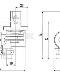 Sop. boq. doble 3/4" Selejet