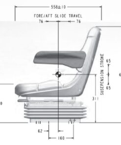 Asiento con suspensión neumática, textil 5 Asiento con suspensión neumática, textil