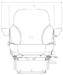 Asiento con suspensión neumática neumático