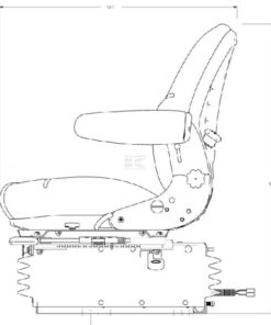 Asiento con suspensión neumática neumático