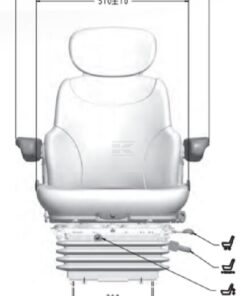 Asiento con suspensión neumática