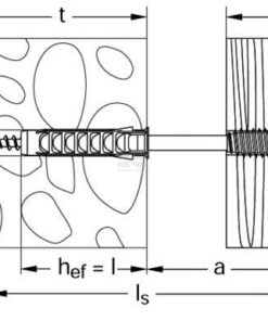 Spacer screw ASL 6x80 zinc plated 100x