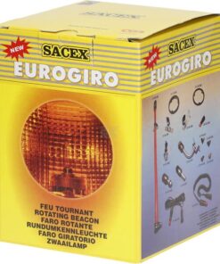 Faro rotativo halógeno Ellipse, ámbar. 12 V 21 W, fijación mástil flexible, Sacex