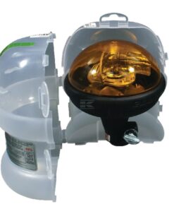 Faro rotativo halógeno Ellipse, ámbar, 12/24 V 21 W, fijación mástil fexible, Sacex